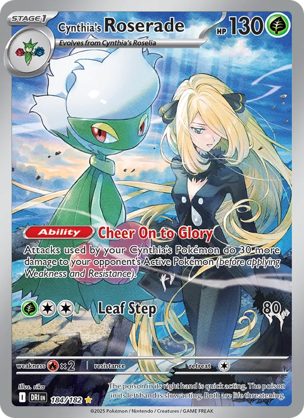 Cynthia's Roserade - Destined Rivals Pokemon Card