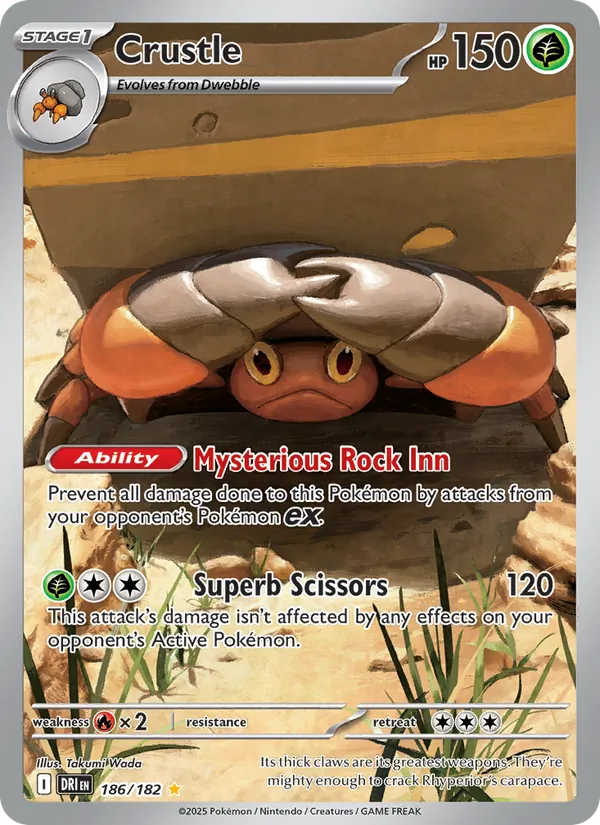 Crustle - Destined Rivals Pokemon Card