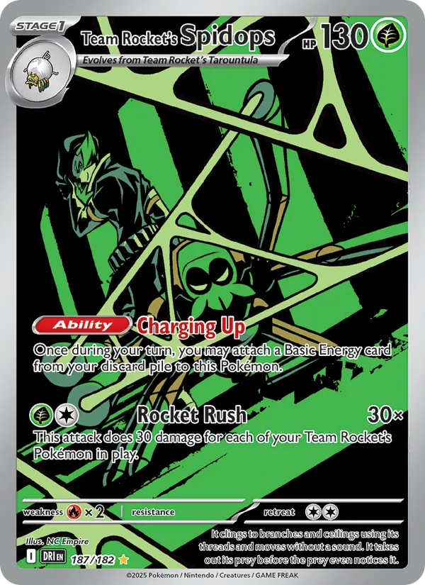 Team Rocket's Spidops - Destined Rivals Pokemon Card