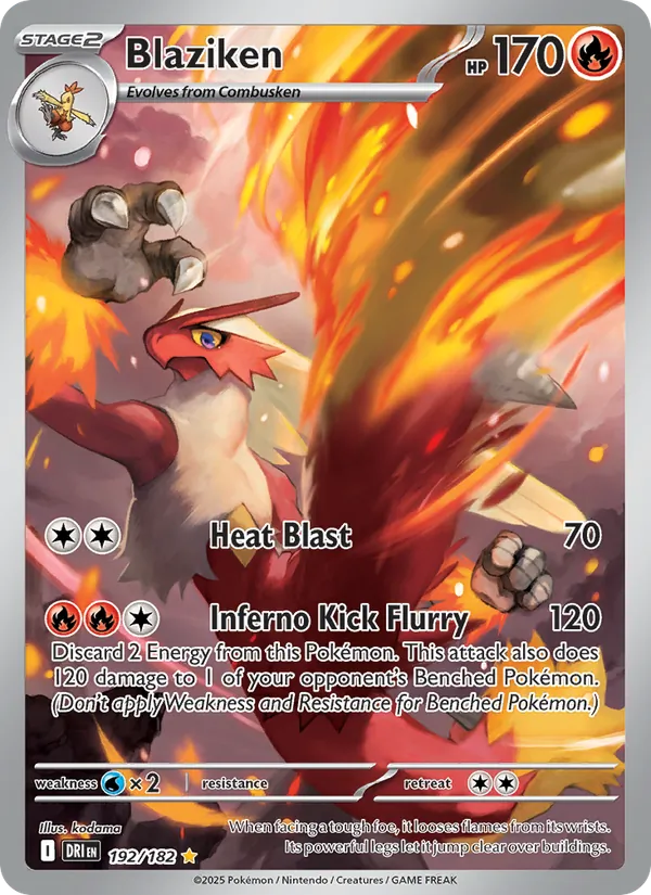 Blaziken - Destined Rivals Pokemon Card