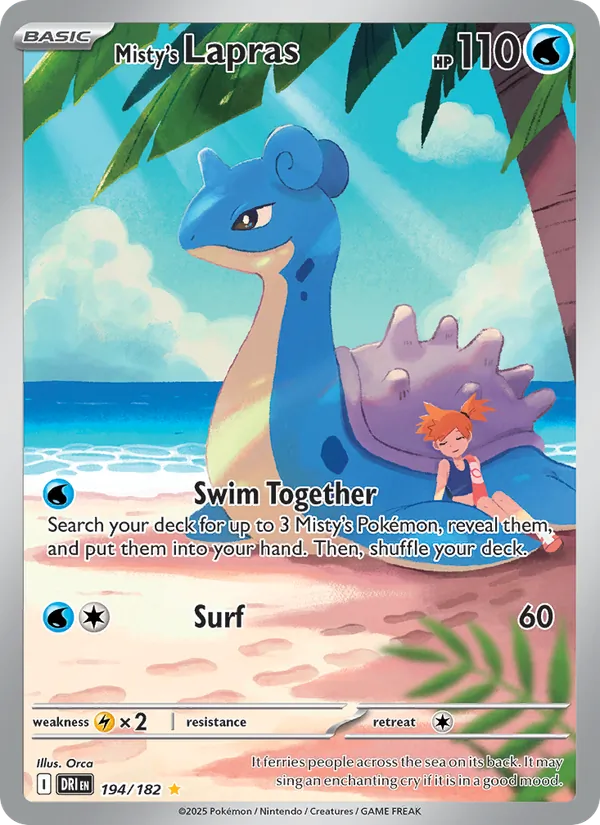 Misty's Lapras - Destined Rivals Pokemon Card
