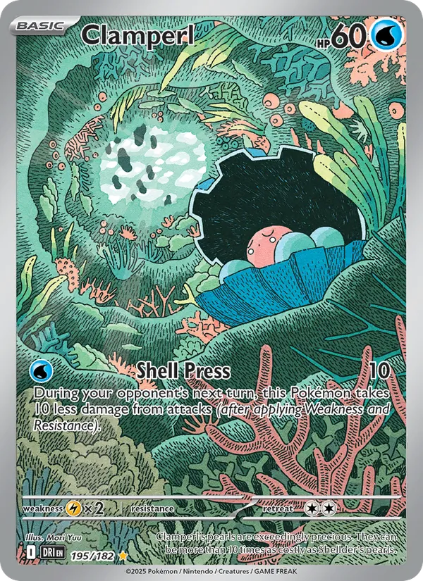 Clamperl - Destined Rivals Pokemon Card
