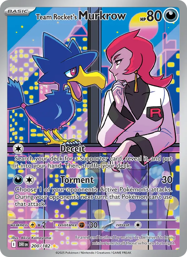 Team Rocket's Murkrow - Destined Rivals Pokemon Card