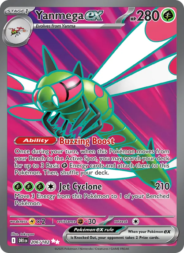 Yanmega ex - Destined Rivals Pokemon Card