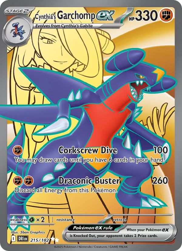 Cynthia's Garchomp ex - Destined Rivals Pokemon Card