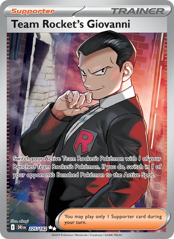 Team Rocket's Giovanni - Destined Rivals Pokemon Card