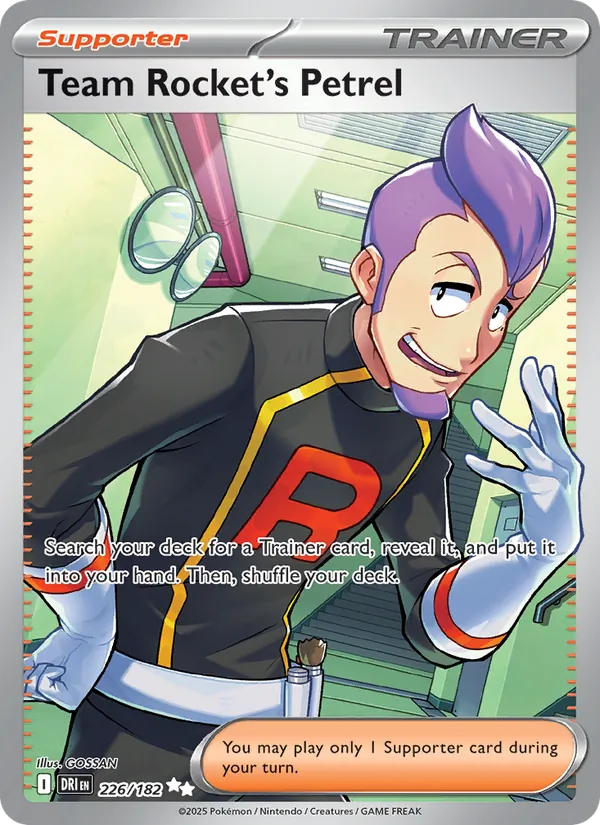 Team Rocket's Petrel - Destined Rivals Pokemon Card