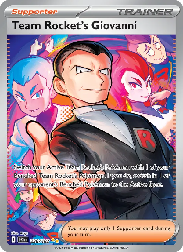 Team Rocket's Giovanni - Destined Rivals Pokemon Card