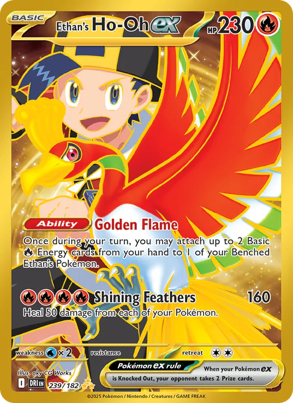 Ethan's Ho-Oh ex - Destined Rivals Pokemon Card