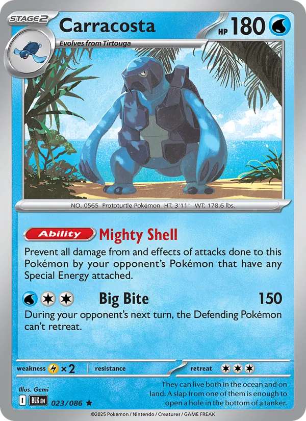 Carracosta - Black Bolt Pokemon Card