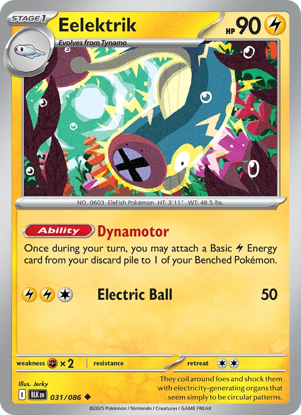 Eelektrik - Black Bolt Pokemon Card