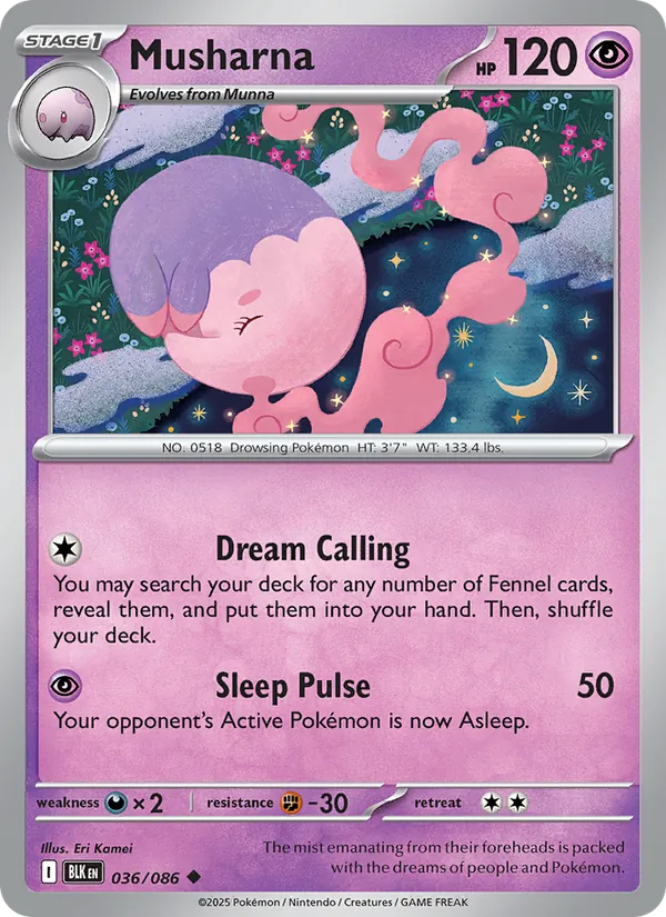 Musharna - Black Bolt Pokemon Card