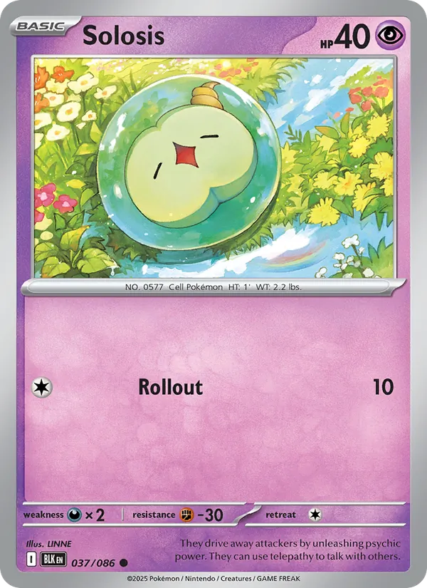 Solosis - Black Bolt Pokemon Card