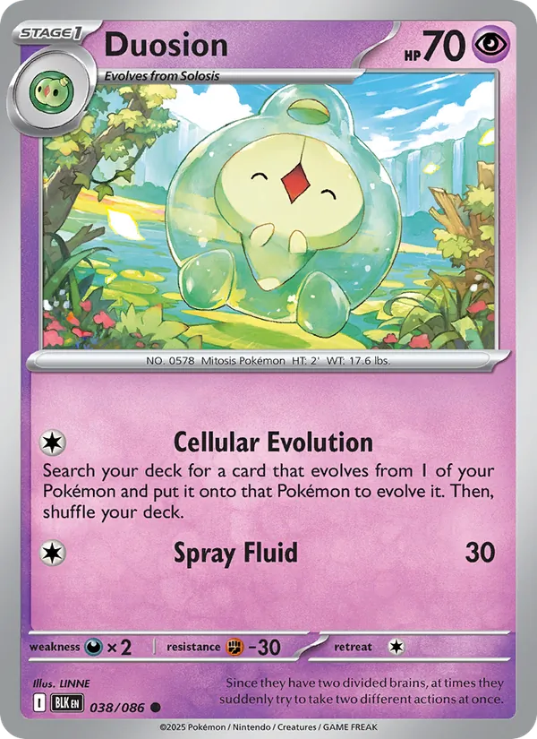Duosion - Black Bolt Pokemon Card