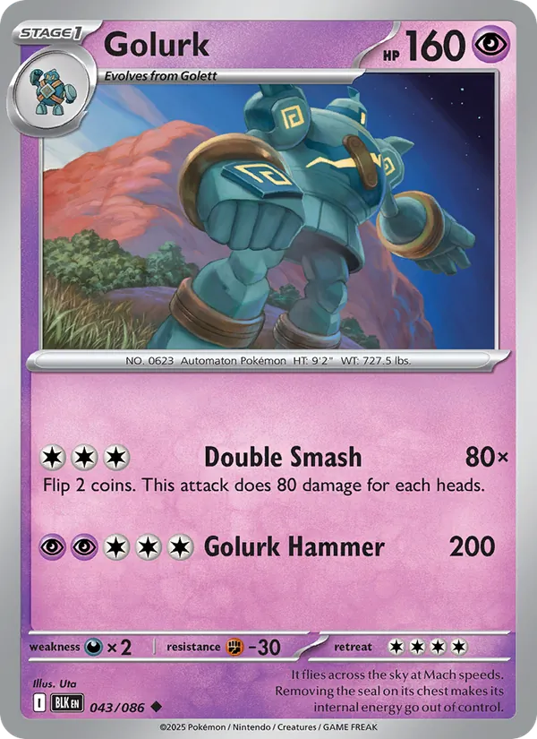 Golurk - Black Bolt Pokemon Card