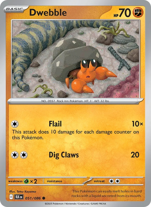 Dwebble - Black Bolt Pokemon Card