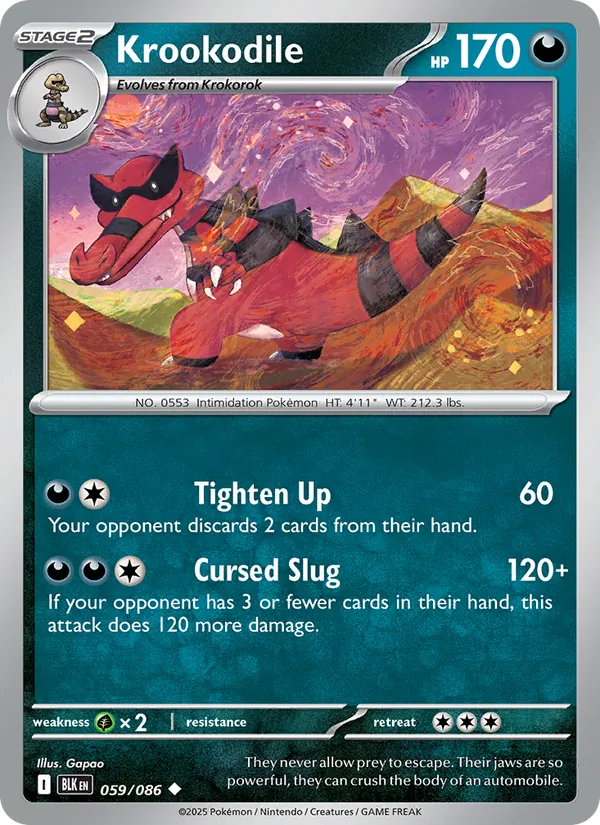 Krookodile - Black Bolt Pokemon Card