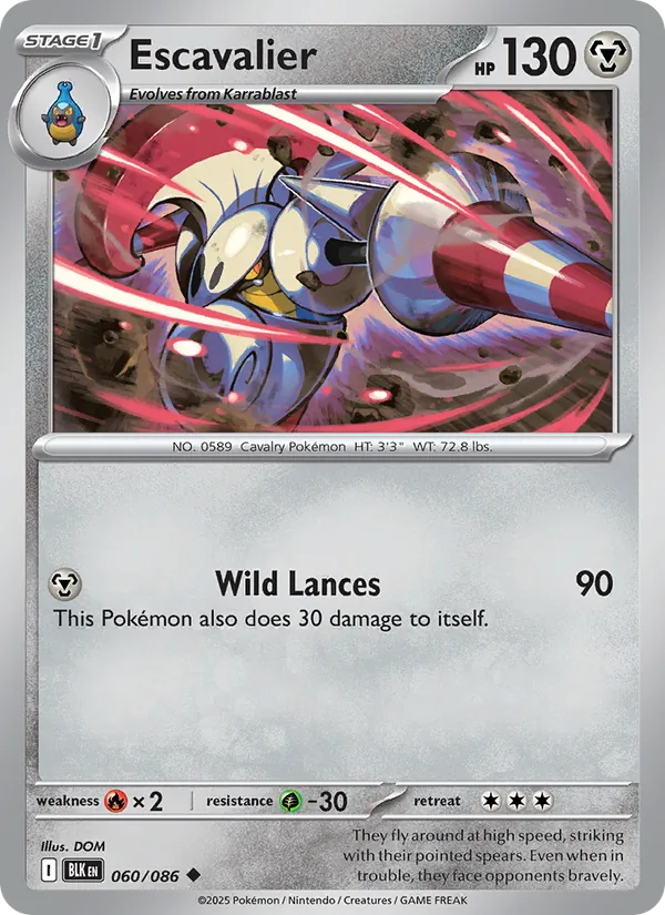 Escavalier - Black Bolt Pokemon Card