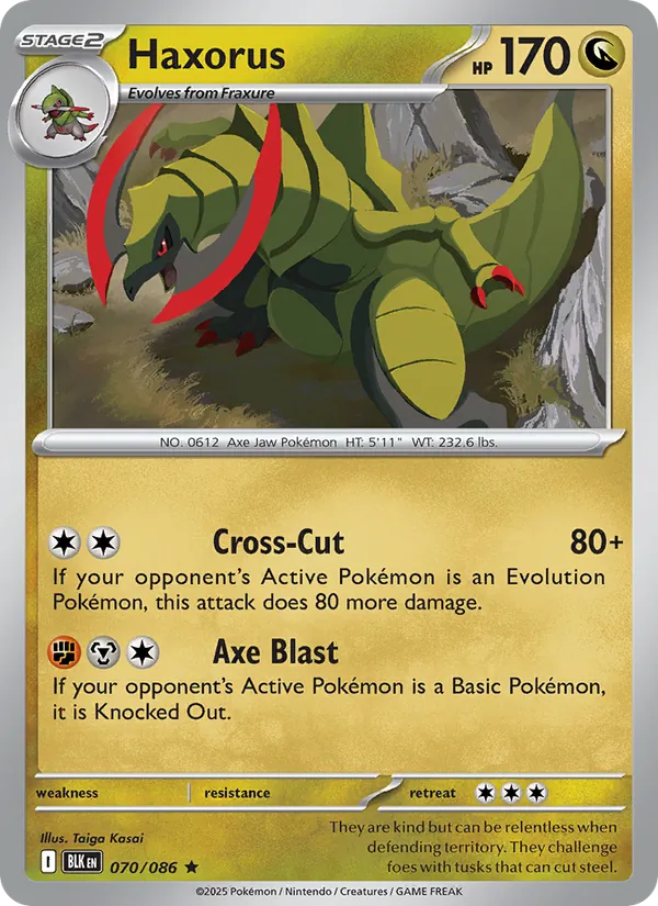 Haxorus - Black Bolt Pokemon Card