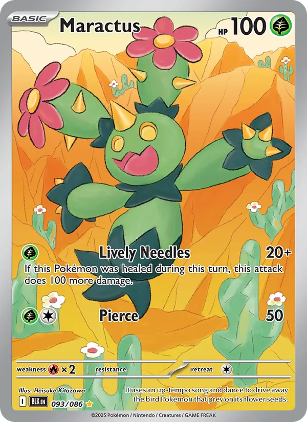 Maractus - Black Bolt Pokemon Card