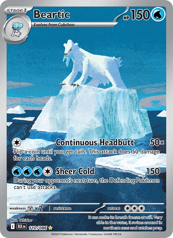 Beartic - Black Bolt Pokemon Card