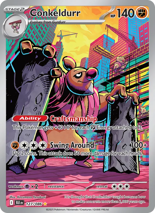 Conkeldurr - Black Bolt Pokemon Card