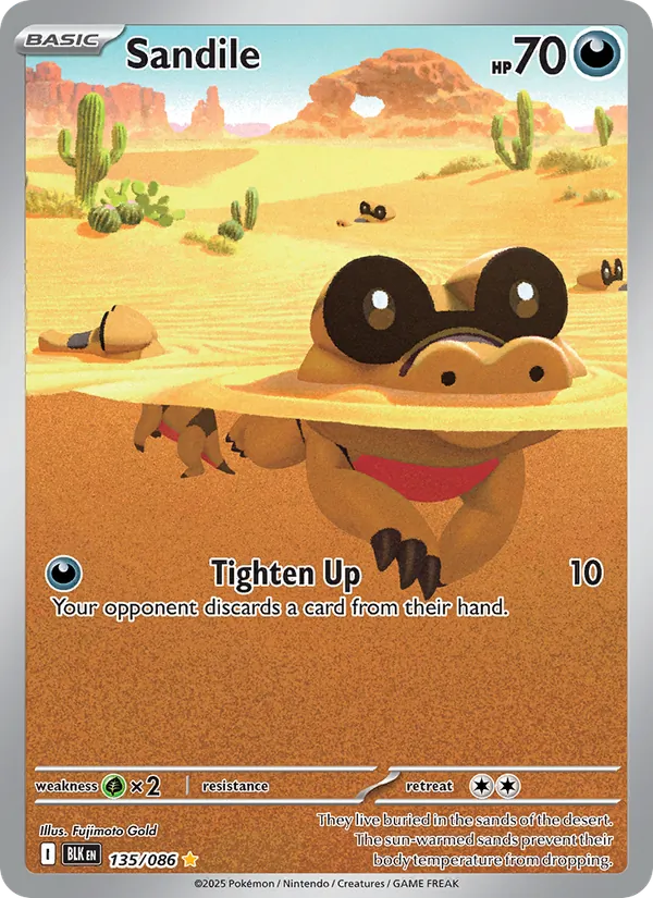 Sandile - Black Bolt Pokemon Card