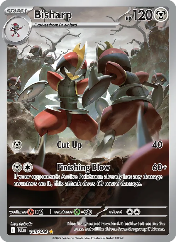 Bisharp - Black Bolt Pokemon Card