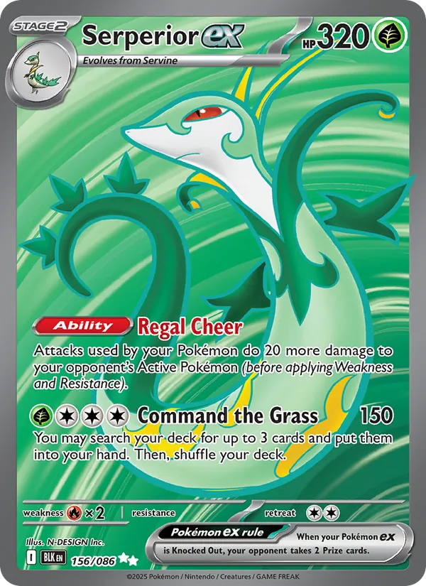 Serperior ex - Black Bolt Pokemon Card