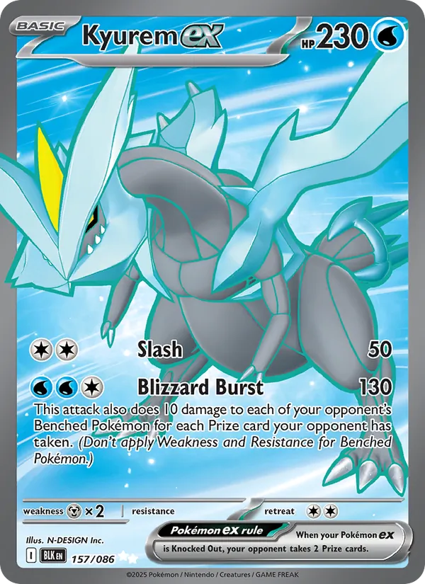 Kyurem ex - Black Bolt Pokemon Card