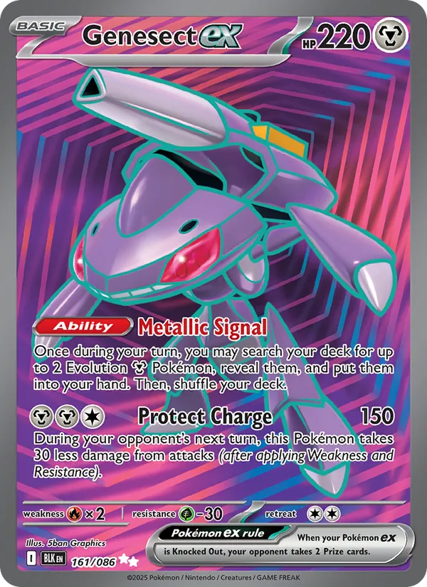 Genesect ex - Black Bolt Pokemon Card