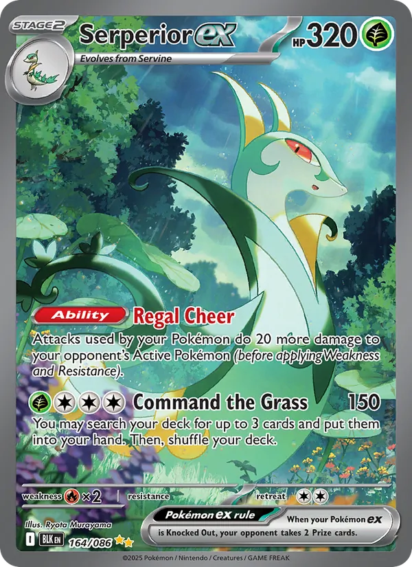 Serperior ex - Black Bolt Pokemon Card