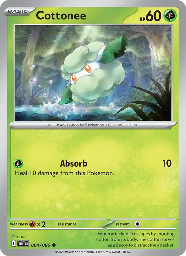 Cottonee - White Flare Pokemon Card