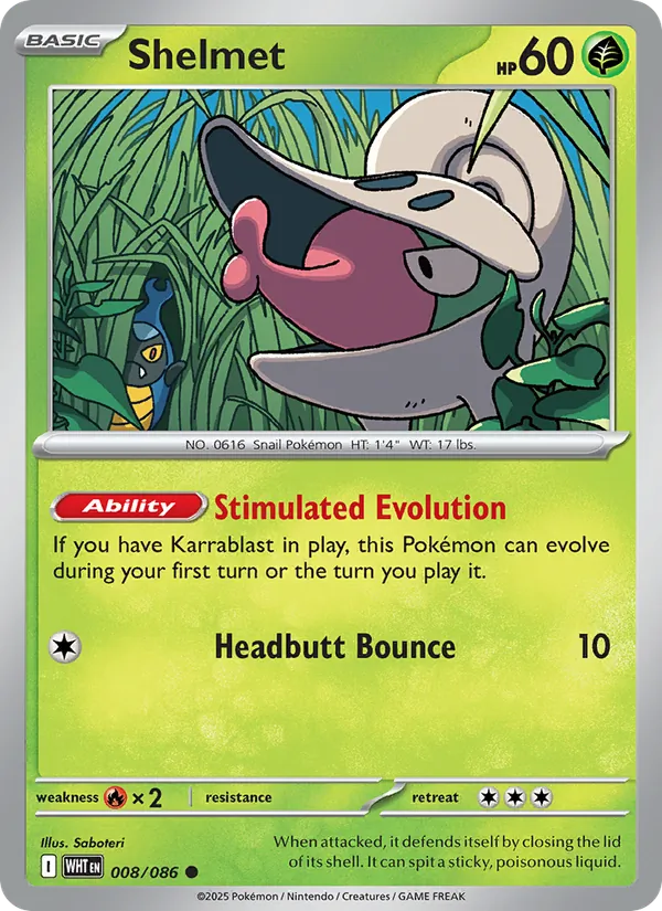 Shelmet - White Flare Pokemon Card