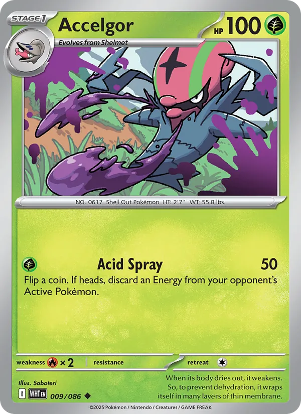 Accelgor - White Flare Pokemon Card