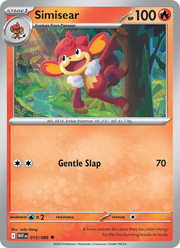 Simisear - White Flare Pokemon Card