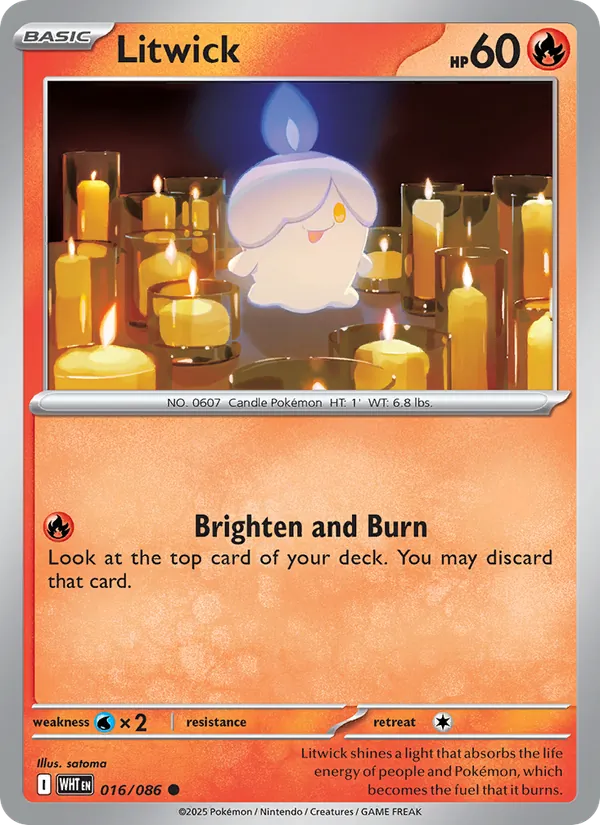 Litwick - White Flare Pokemon Card