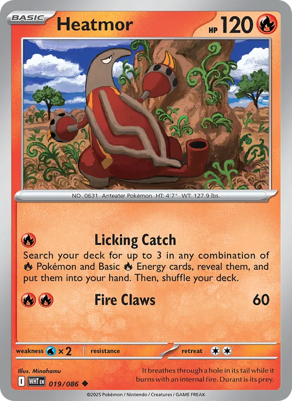 Heatmor - White Flare Pokemon Card
