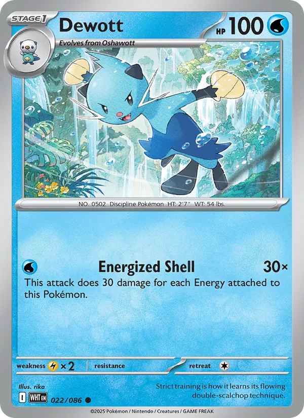 Dewott - White Flare Pokemon Card