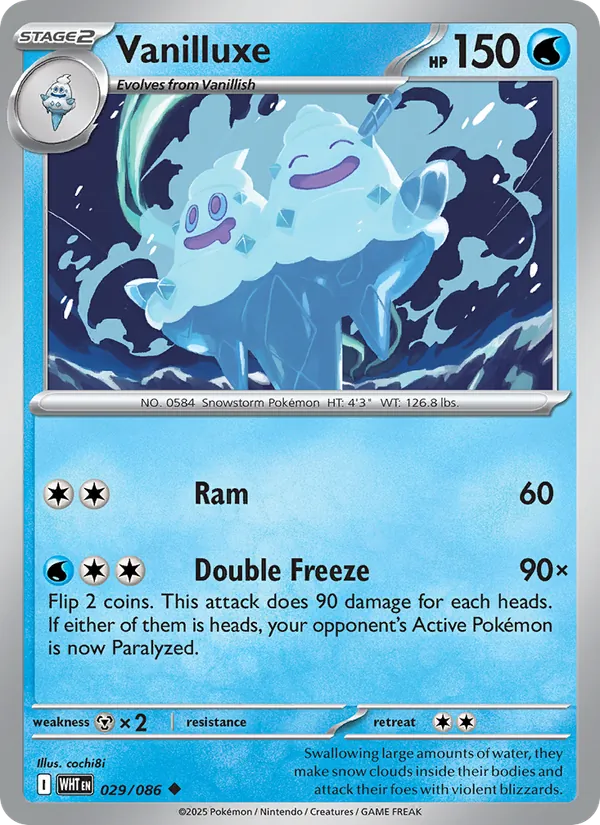 Vanilluxe - White Flare Pokemon Card