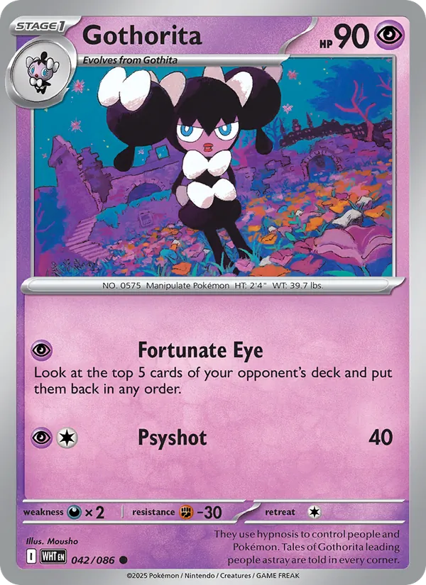Gothorita - White Flare Pokemon Card