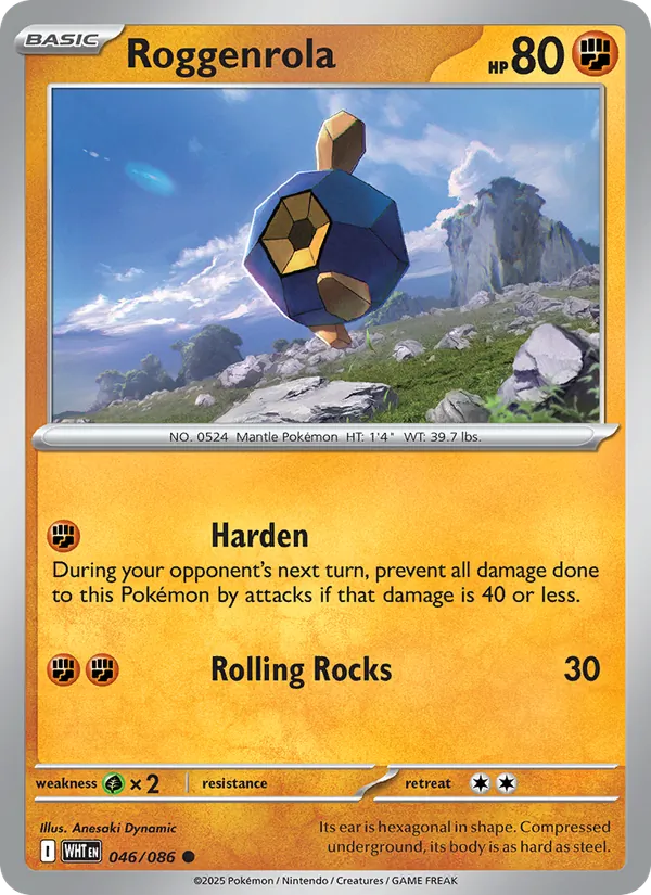 Roggenrola - White Flare Pokemon Card