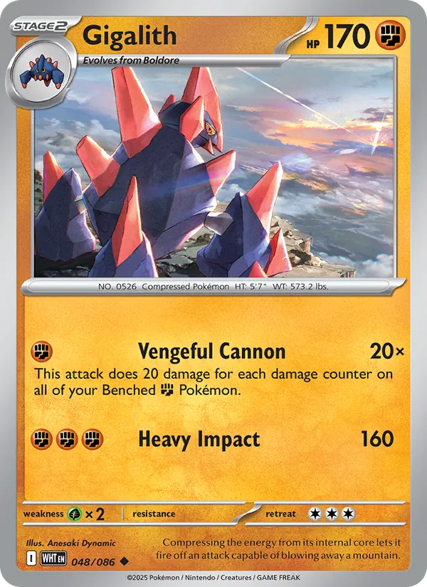 Gigalith - White Flare Pokemon Card