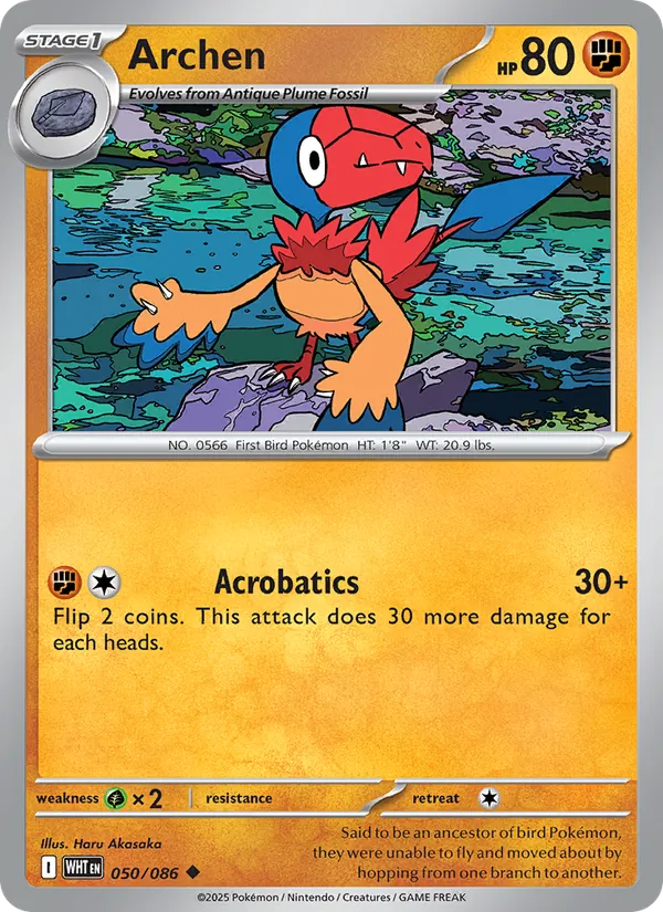 Archen - White Flare Pokemon Card