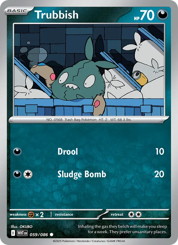 Trubbish - White Flare Pokemon Card