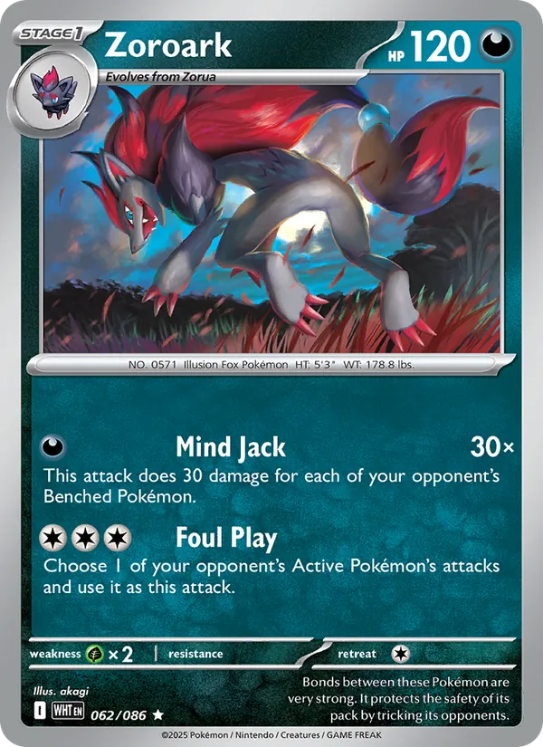 Zoroark - White Flare Pokemon Card