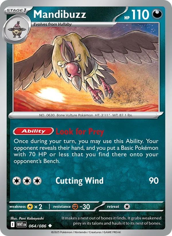 Mandibuzz - White Flare Pokemon Card