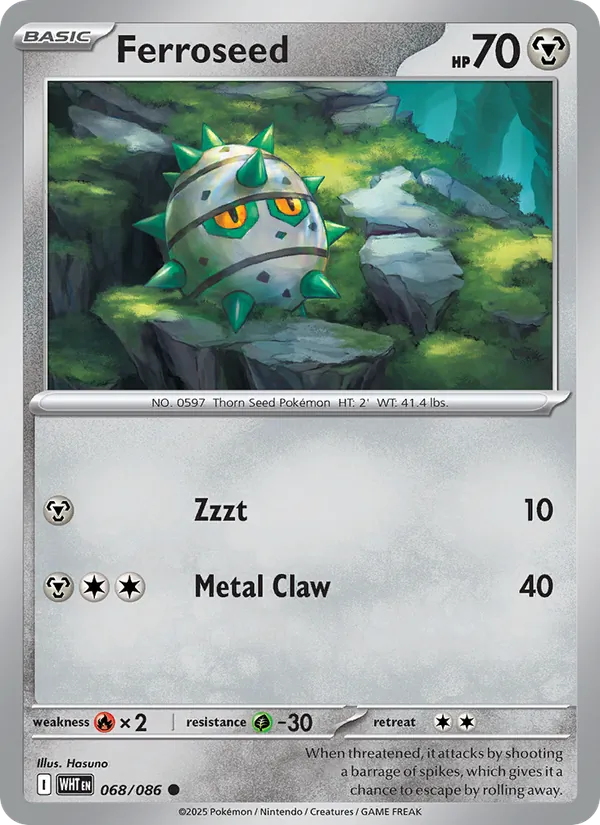 Ferroseed - White Flare Pokemon Card