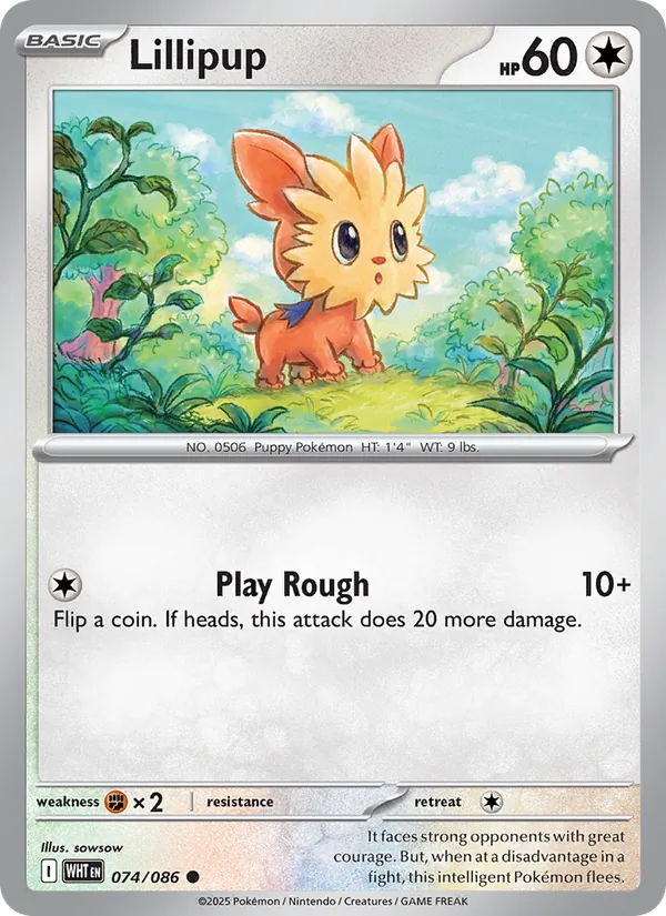 Lillipup - White Flare Pokemon Card