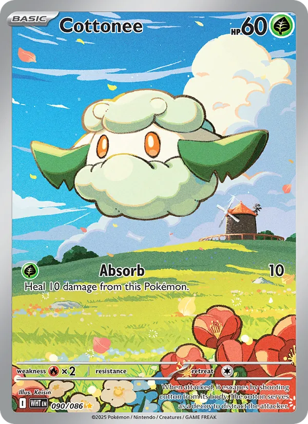 Cottonee - White Flare Pokemon Card